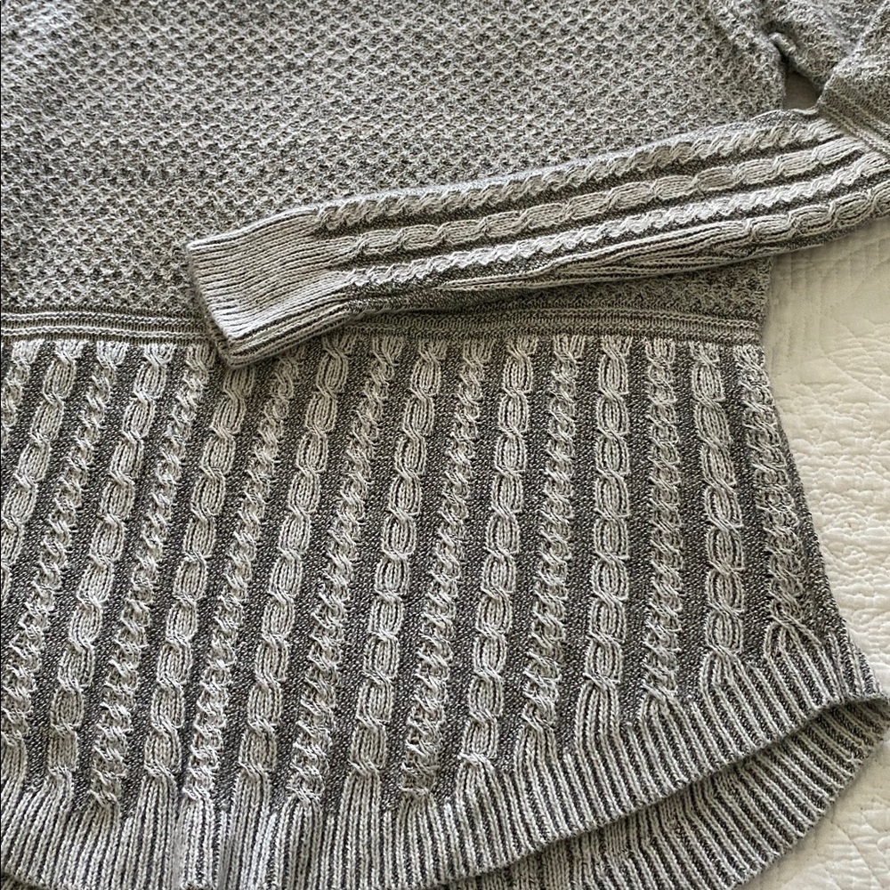 Athleta Borealis Cable Knit Wool Blend Sweater in gray - Picture 5 of 9